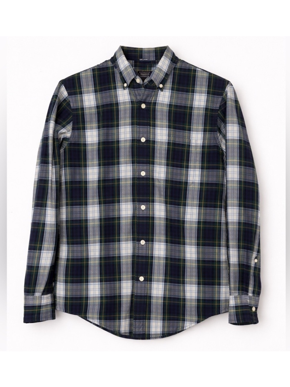 Abercrombie & Fitch Plaid Button Down Shirt Men’s Medium Green Blue Cotton